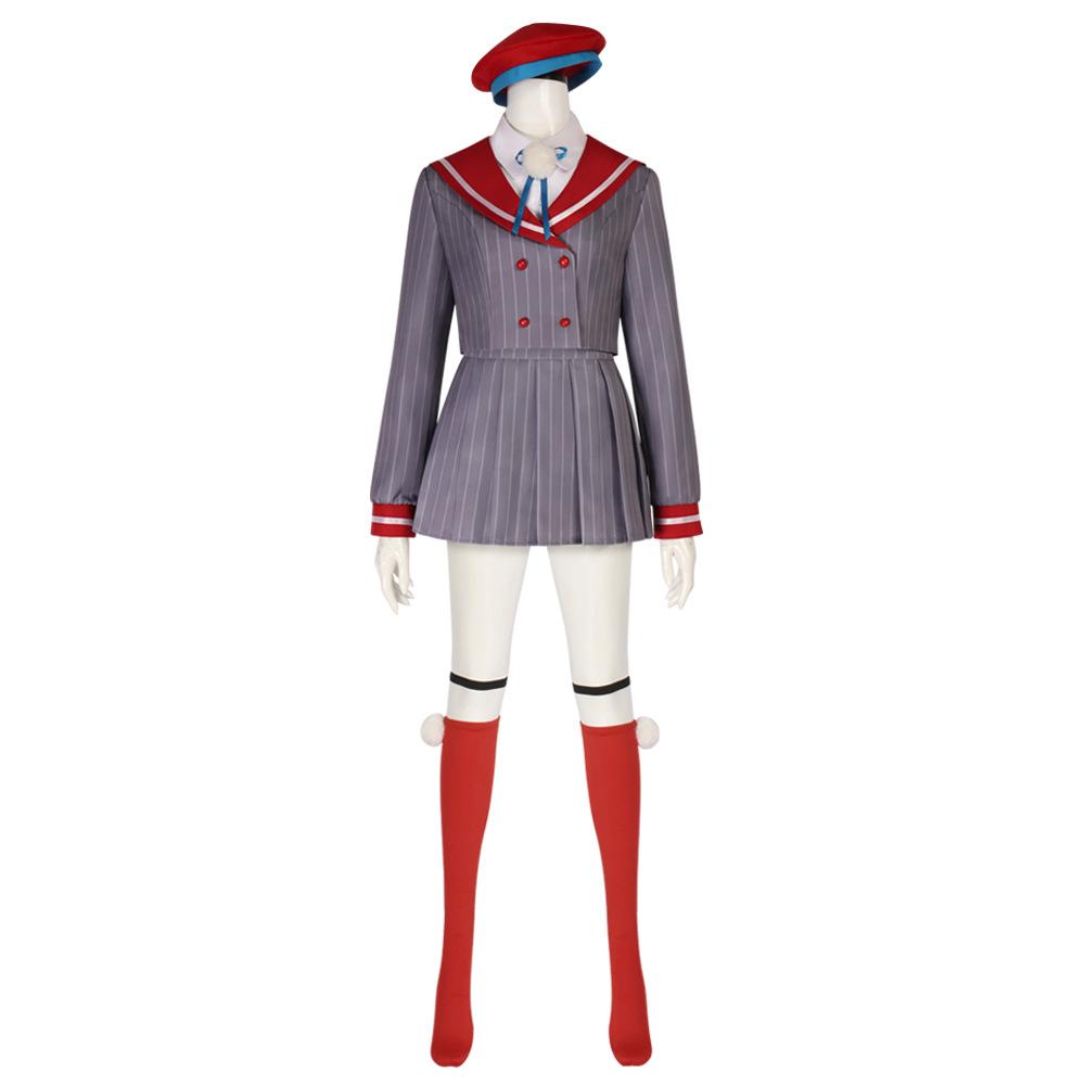 Anime Figuren vtuber Hololive Shigure Ui Cosplay Kostüm Jk Niedliches Uniformkleid Mit Hut Halloween Karnevalsparty Erwachsenenkleid Für