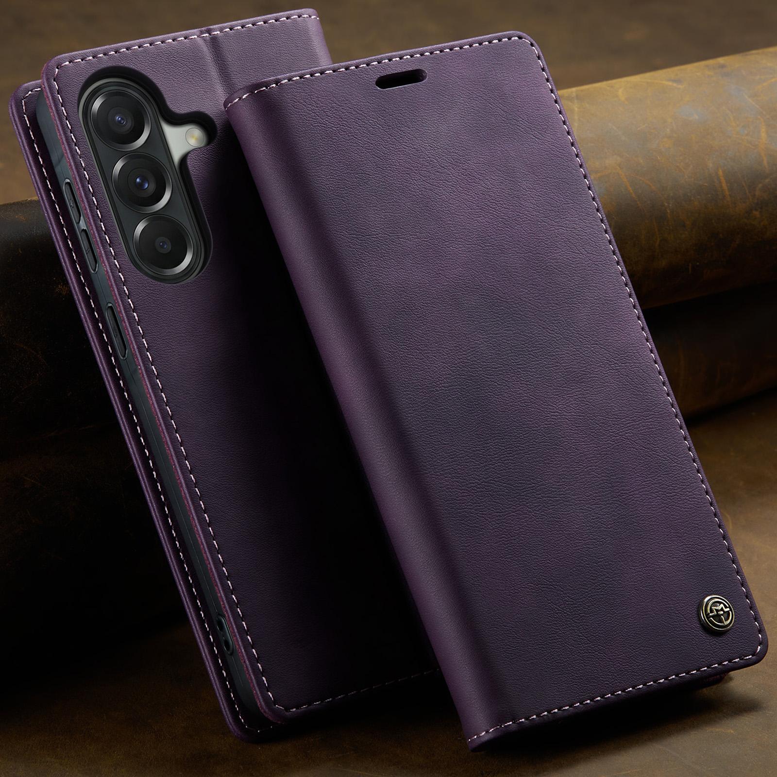 

CaseMe Magnetic PU Leather Wallet Phone Case For Samsung Galaxy A37 A57 Shockproof Holder Pocket Cover For Samsung Galaxy A57 Galaxy A37 фіолетовий