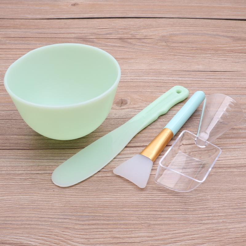Silicone DIY Beauty Mask Kit: Bowl, Brush, Stick & Measuring Spoon