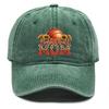 Basketball MOM" Sunflower Print Adjustable Baseball Cap, Sports Flat Cap Cotton Sun Protection Sun Visor Leisure Snapback Sun Hat