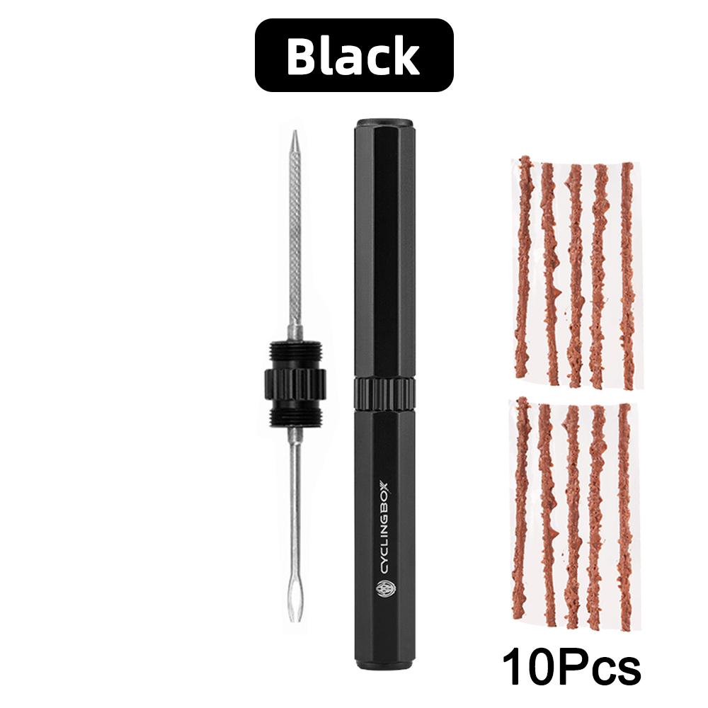 

6 шт./11 шт. набор инструментов для ремонта велосипедных бескамерных шин, мини MTB дорожный велосипед, заглушка для шин, прокол, плоская фиксация, патч-дрель, портативный герметик, резиновая полоса 11PCS/Set чёрный