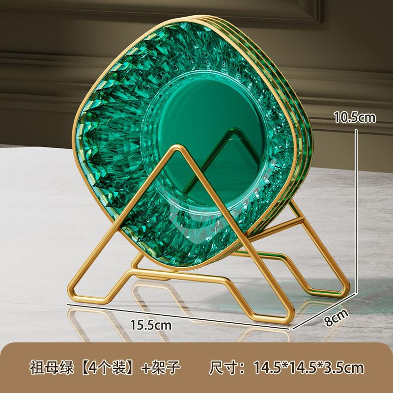 High-End Spitting Bone Plate, Household Dining Table, Garbage Plate, Plastic Snack Inventory, Dried Fruit Plate 6-Inch Square Plate