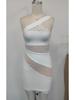 Black Lace Patchwork Sheer Evening Dress - European & American Bodycon Style