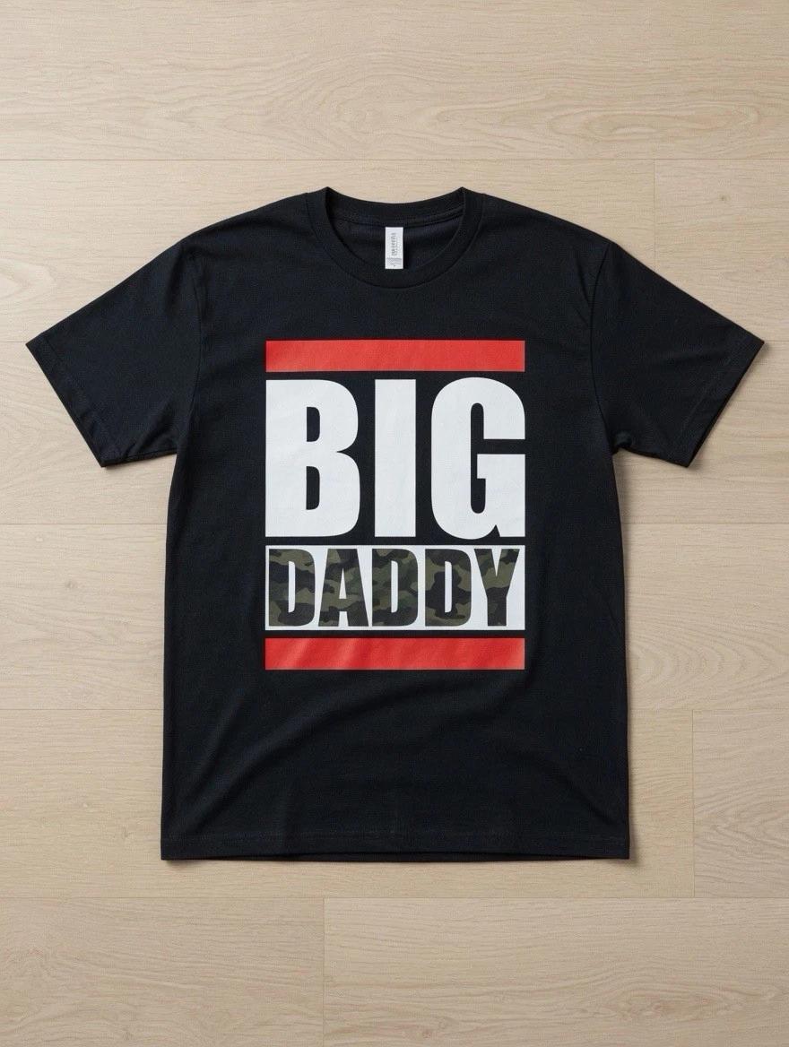 Big Daddy Camo T-Shirt Black Funny Dad Gift Father’s Day Tee M