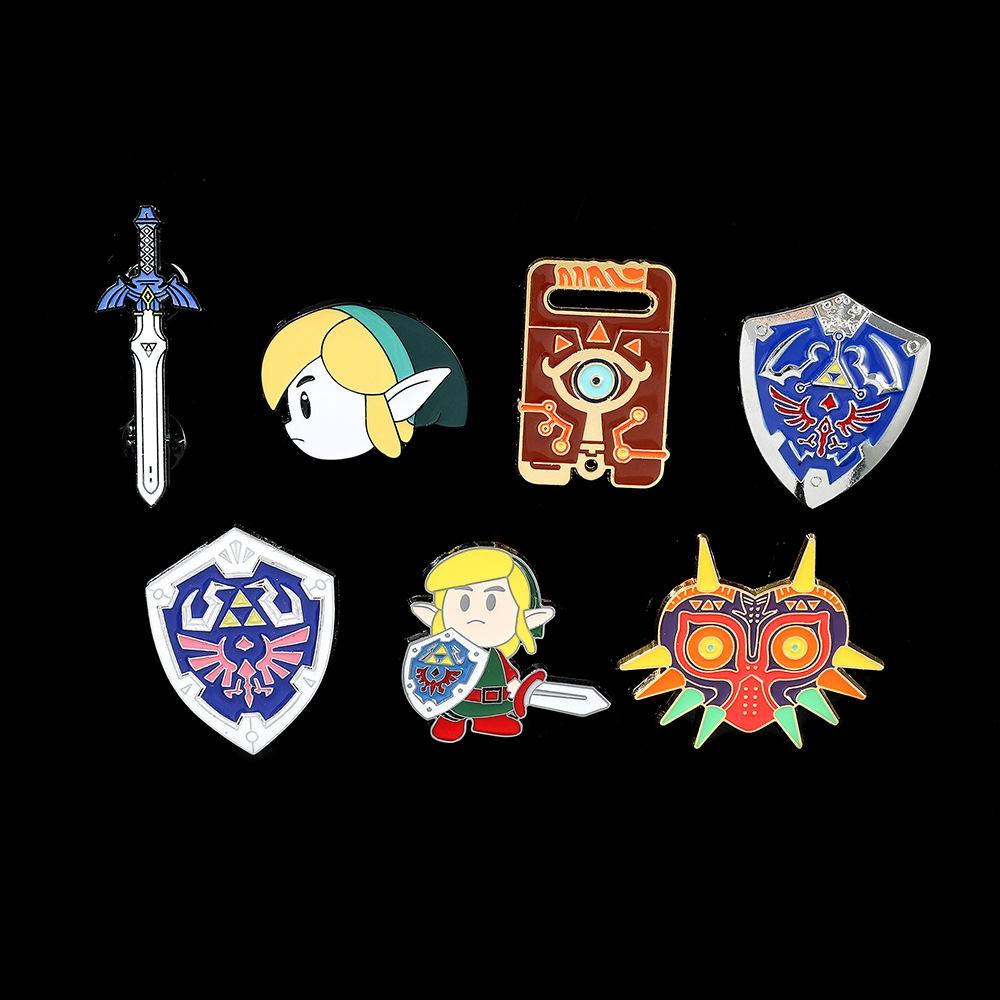 Legend Of Zelda Breath Of The Wild Metal Badge Pin Link's Kingdom Tear Shield