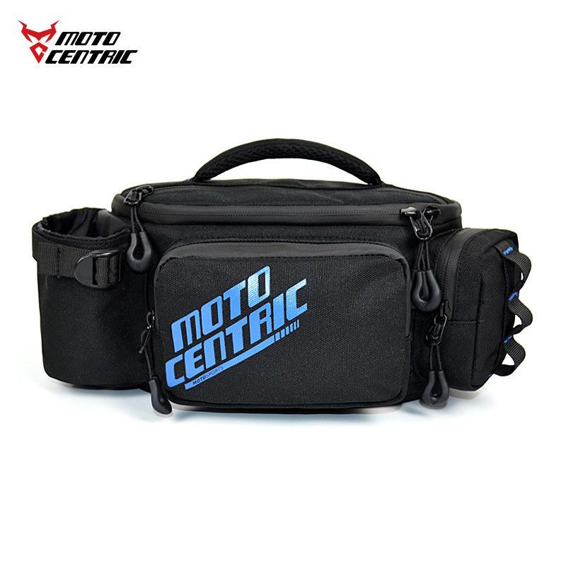 

MOTOCENTRIC Expandable Motorcycle Crossbody Waist Bag with Water Bottle Holder - Large Capacity for Travel and Riding.