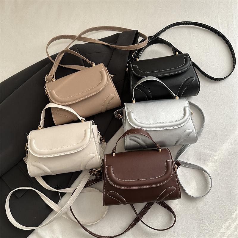 Yogodlns Crossbody Bag PU Leather Solid Color Shoulder Bag for Women Handbag Trendy Satchel Purse for Work Travel