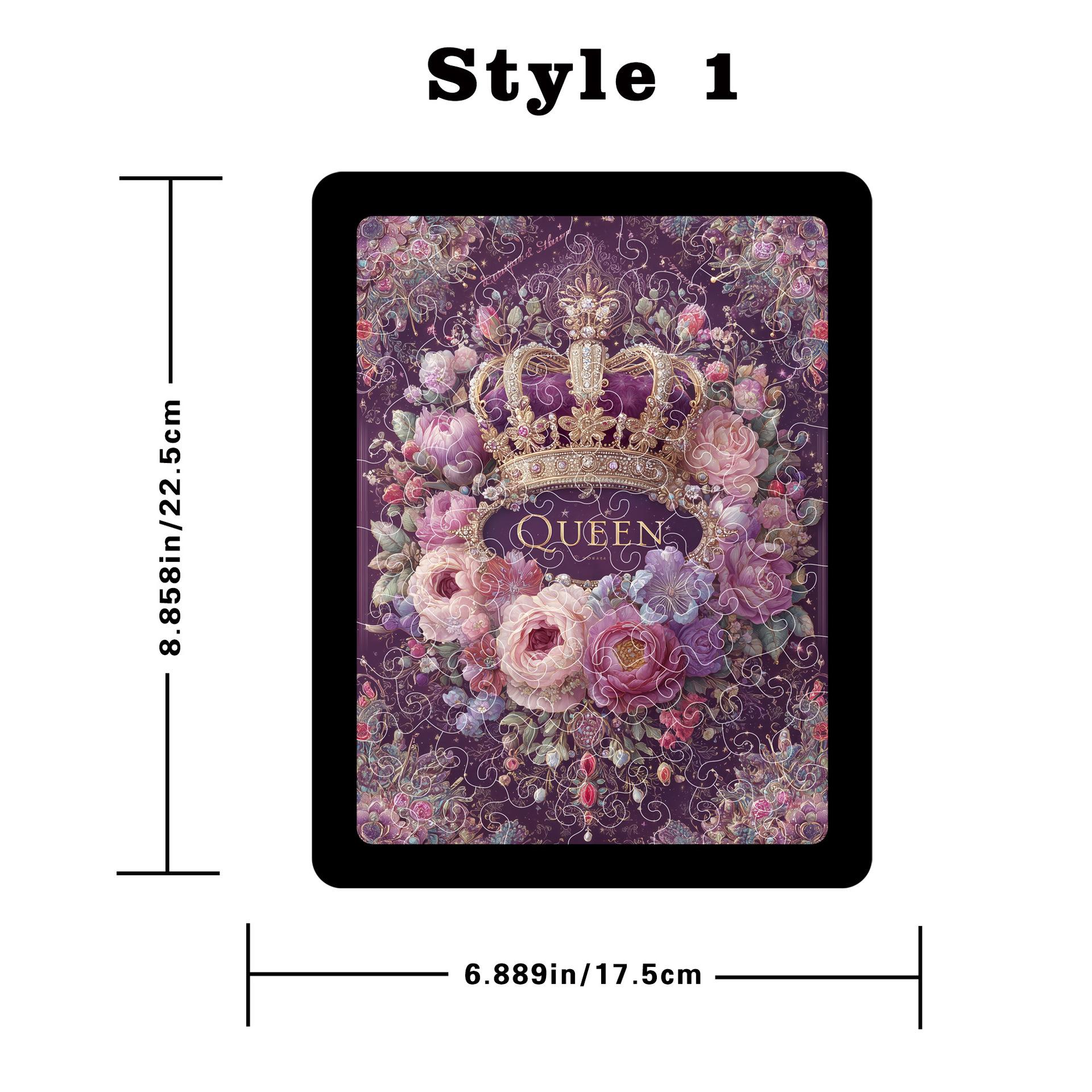 Court Vintage Queen Crown Puzzle Decorative Ornament Translucent Acrylic Puzzle