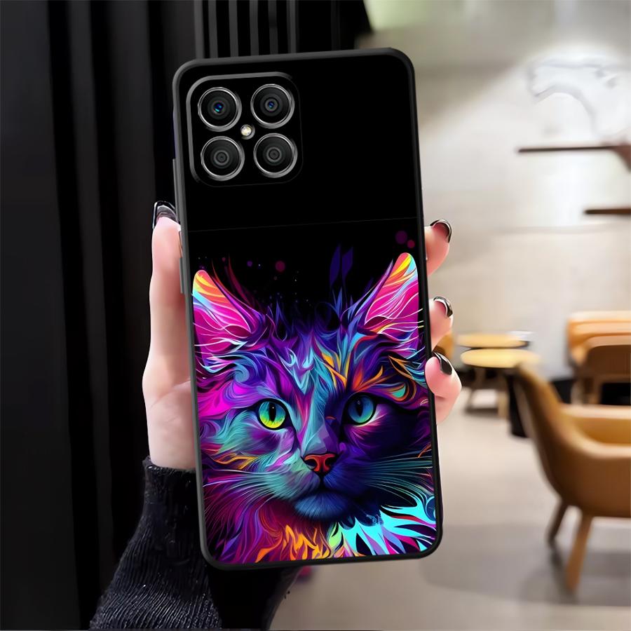 Funda Phone Cover Case for Honor X6 X5b 200 400 Lite 8X Magic5Lite 70 X8 X9a 90 X7 Cool Colored Cat