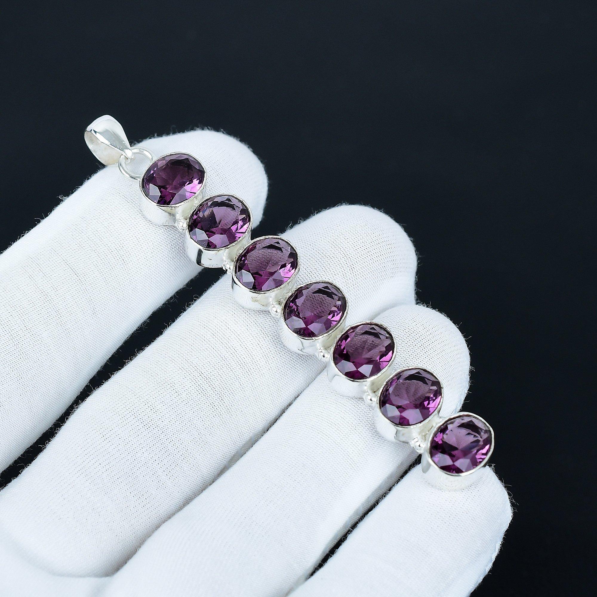 

Подвеска с розовым аметистом, Подвеска из стерлингового серебра 925 пробы, Подвеска ручной работы, Антикварная подвеска, Подвеска с розовым аметистом, Подарок для нее 3.14 розовый