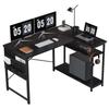 YeTom Desk Gaming Desk Width 120cm PC Desk Corner Desk Adjustable Shelf Height Storage Bag Included PC Study Desk Work Home Work Remote Work Game