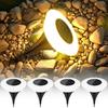LED Solar Outdoor Lights Waterproof Atmosphere Ground Light Garden Decoration Fence Stake Lawn Lamp Porch Walkway Decor 1~ 8Pcs