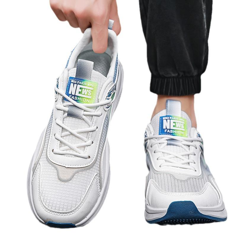 Men's shoes 2024 new summer breathable mesh casual versatile running net shoes men's thin soft-soled sports trendy shoes