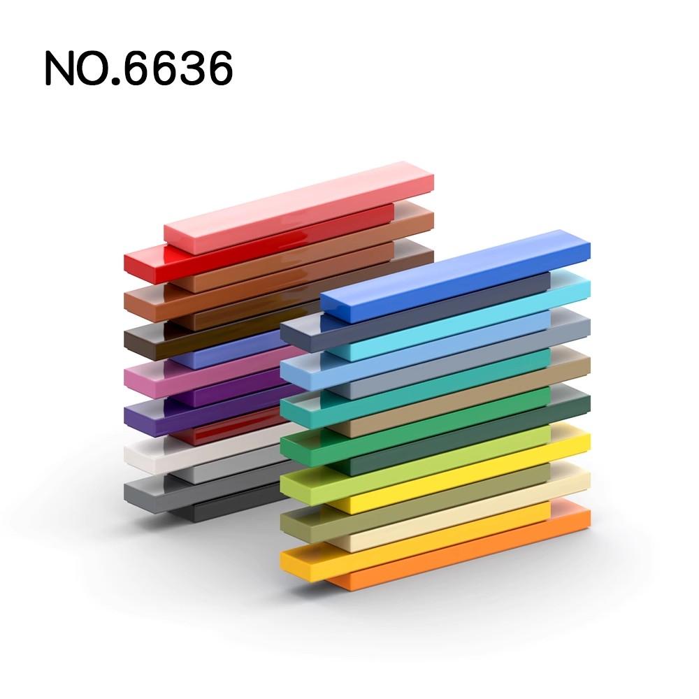 20 Stück MOC Teile 6636 Fliese 1 x 6 mit Nut Kompatible Steine DIY Zusammenbau Bausteine Partikel Kinder Puzzle Gehirnspielzeug Geschenk
