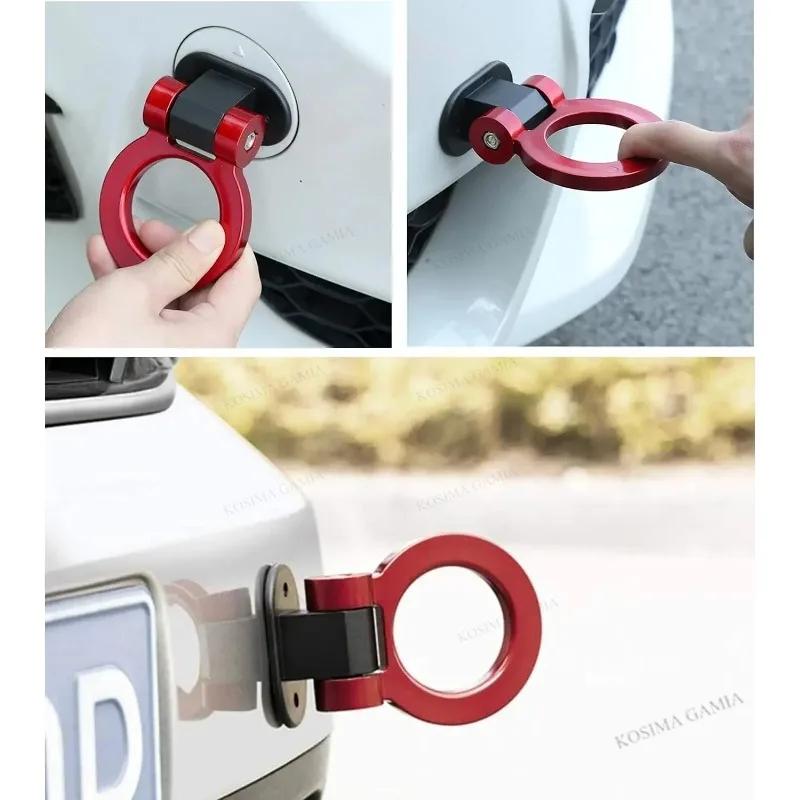 New Car Bumper Trailer Hook Sticker Decoration Simulation Tractor Tow Hook Shape Trailer Simulation Racing Ring Vehicle Tow Hook