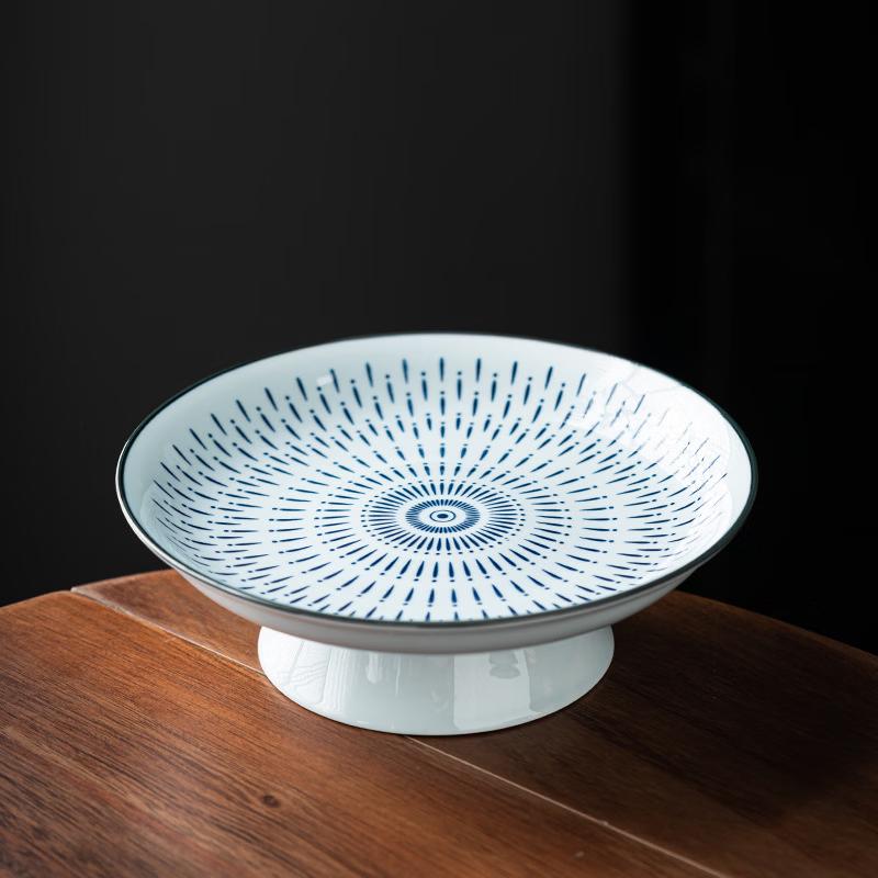 Chaxun Meteor Ceramic High-Foot Fruit Plate