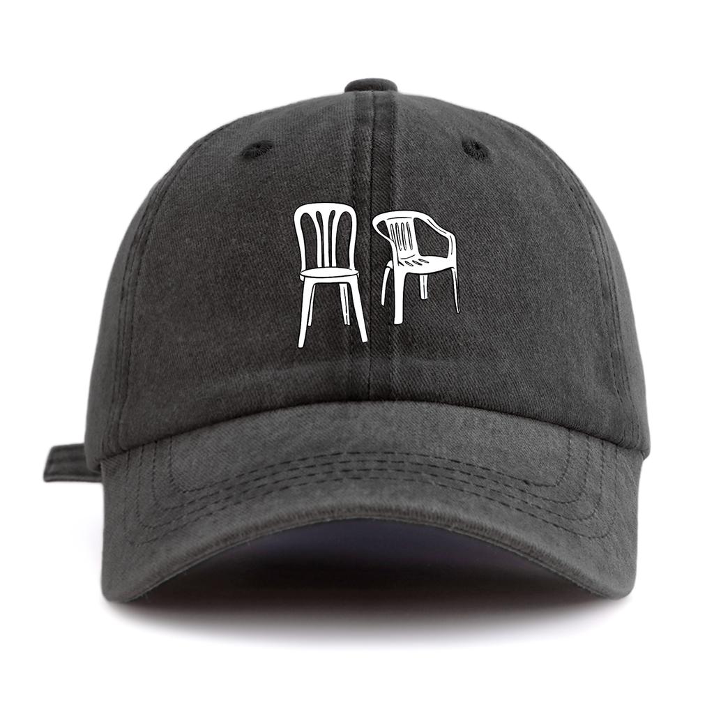 pc Chair Print Washed Baseball Cap for Adults Minimalist Retro Style Casual Soft Adjustable Dad Hat Perfect As Gift