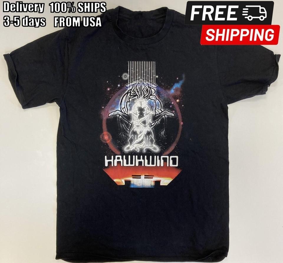 HAWKWIND  CHURCH OF HAWKWIND Unisex All size black Shirt Unisex T-Shirt S