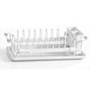 Extendable Dish Drying Rack Multifunctional Dish Drainer Kitchen Organizer Shelf with Cutlery Holder for Small