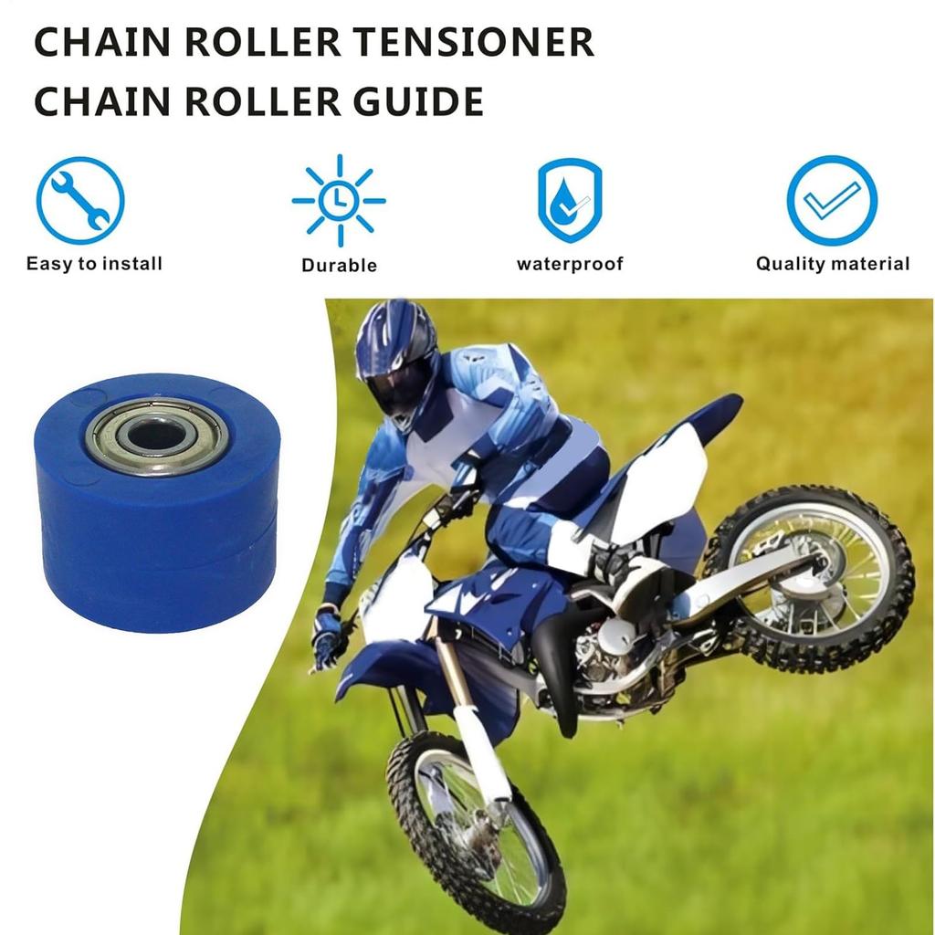 Tensioner Wheel Guide, Universal Pulley Tensioner - Bike Chain Roller Motorcycle Roller Wheel Bike