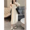 Autumn and Winter Soft Waxy Sweater Skirt Medium and Long Neck Design Loose and Thin Inside Bottom Knitted Dress Women