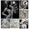 Damen DIY Perlen Diamant Kunst Kits Mit Rahmen Diamant Punkte Malereien Bild Kunsthandwerk für Erwachsene/Anfänger Geschenk Heimdeko