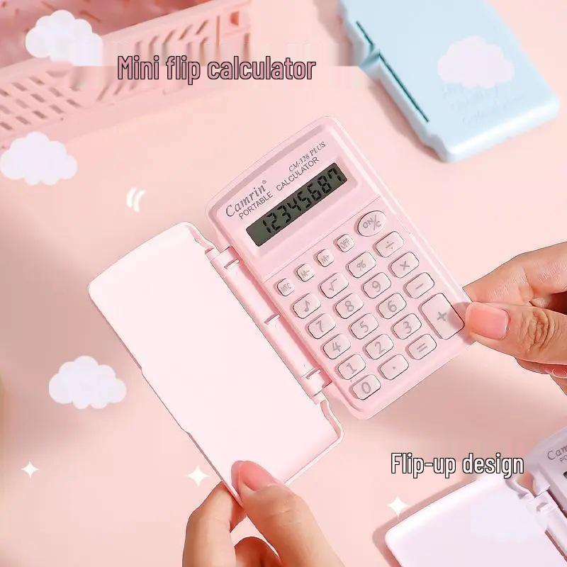 Compact Flip Cover Mini Calculator for Students