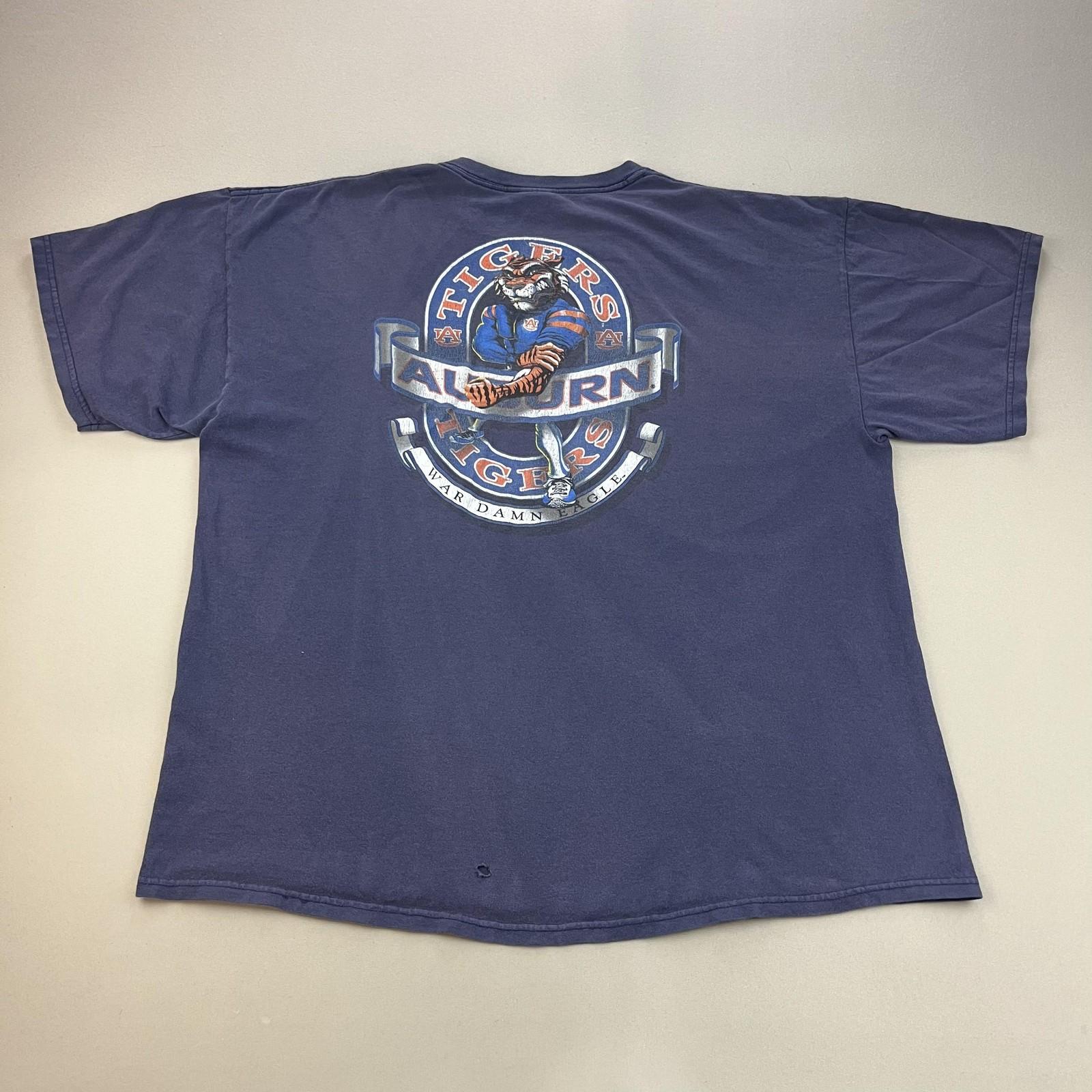 Auburn University T-Shirt Mens 2XL Blue War Damn Eagle Basketball College NCAA L
