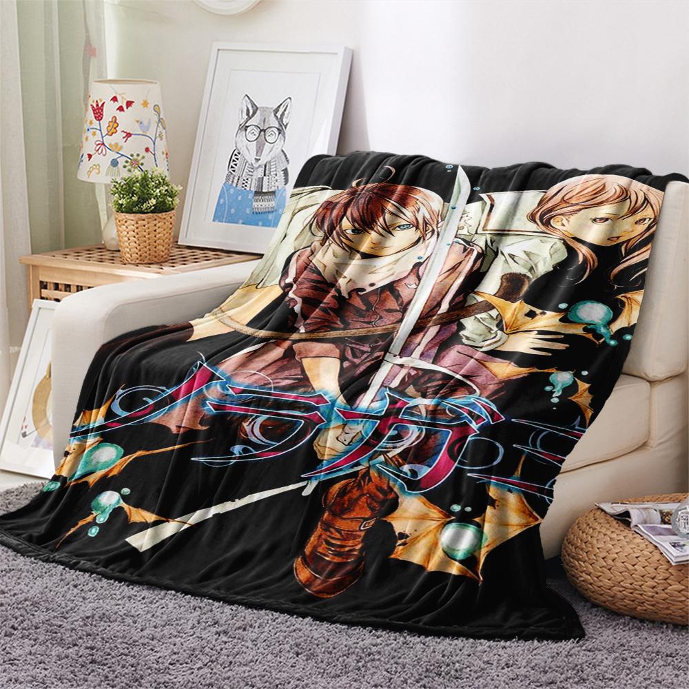 1PC Noragami Stray God Print Flannel Blanket, High quality Comfortable for All Seasons, Home Decor, Warmth and Comfort, Perfect for Christmas Gifts 98