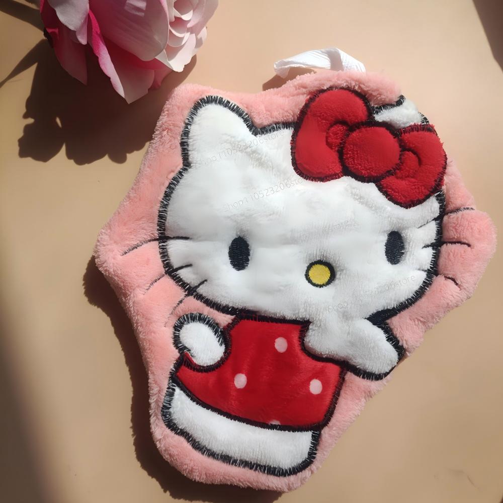 

@@*1/3/10Pcs Sanrio Hello Kitty Hand Towel Coral Velvet Absorbent Hand Towel Hanging Type Cute Small Towel