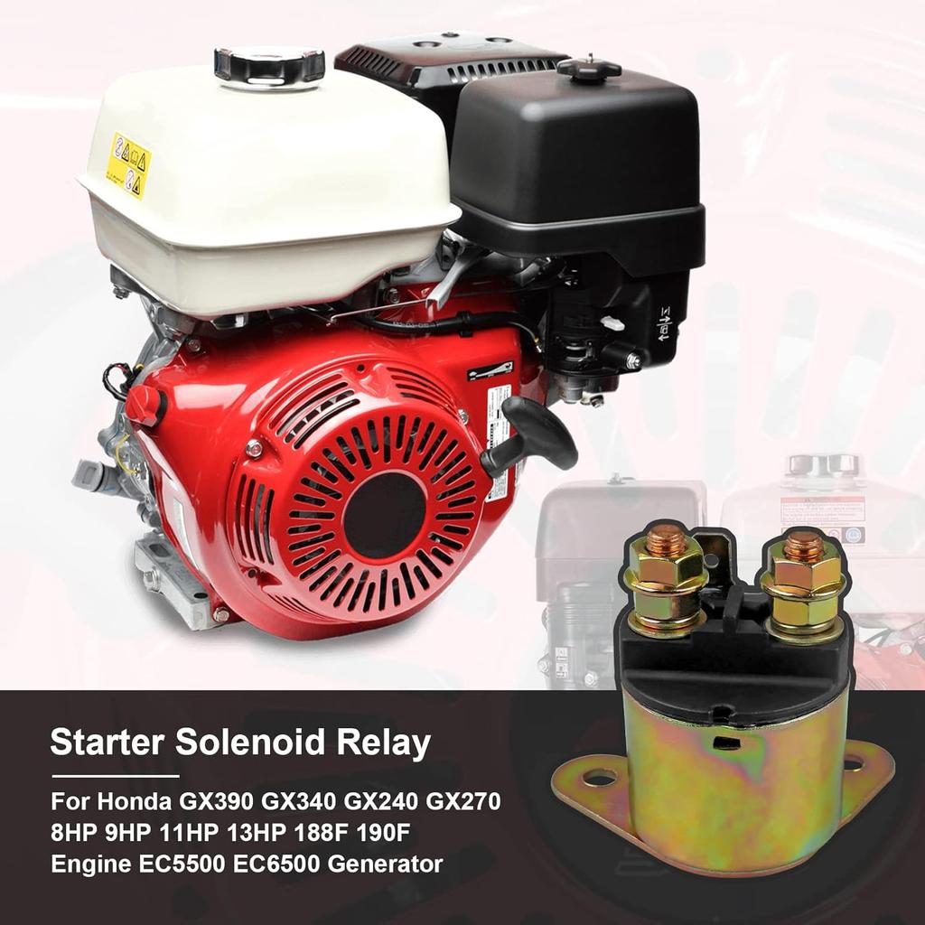 GX390 Starter Solenoid Relay For Predator 420 Cc For Honda GX390 GX340 GX240 GX270 8HP 9HP 11HP 13HP 188F 190F Engine EC5500 EC6500 Generator 63968