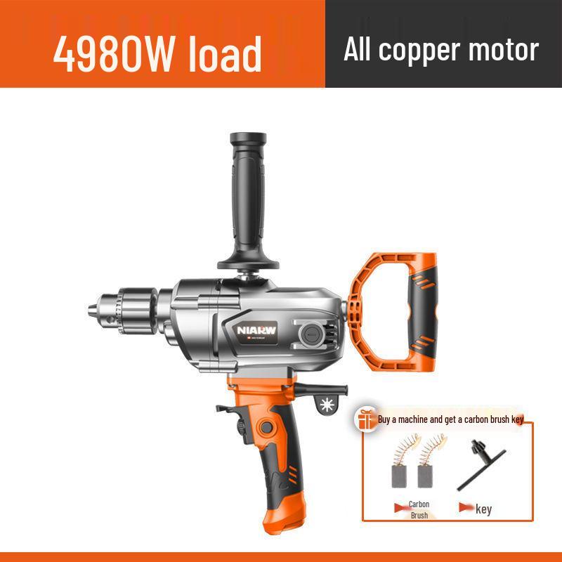 High-Power Electric Mixer for Paint, Putty, Powder, Cement, and Mortar