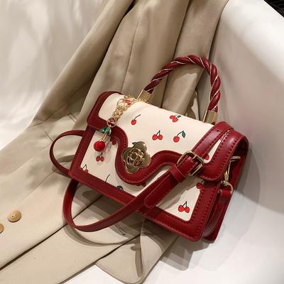 Borsa a tracolla Kawaii Cherry - Borsa alla moda e porta cellulare per donna, borsa a tracolla con patta carina e comoda