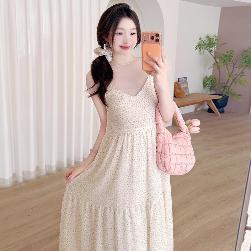 2026 Summer Korean Trendy T-shirt & Floral Slip Dress Set