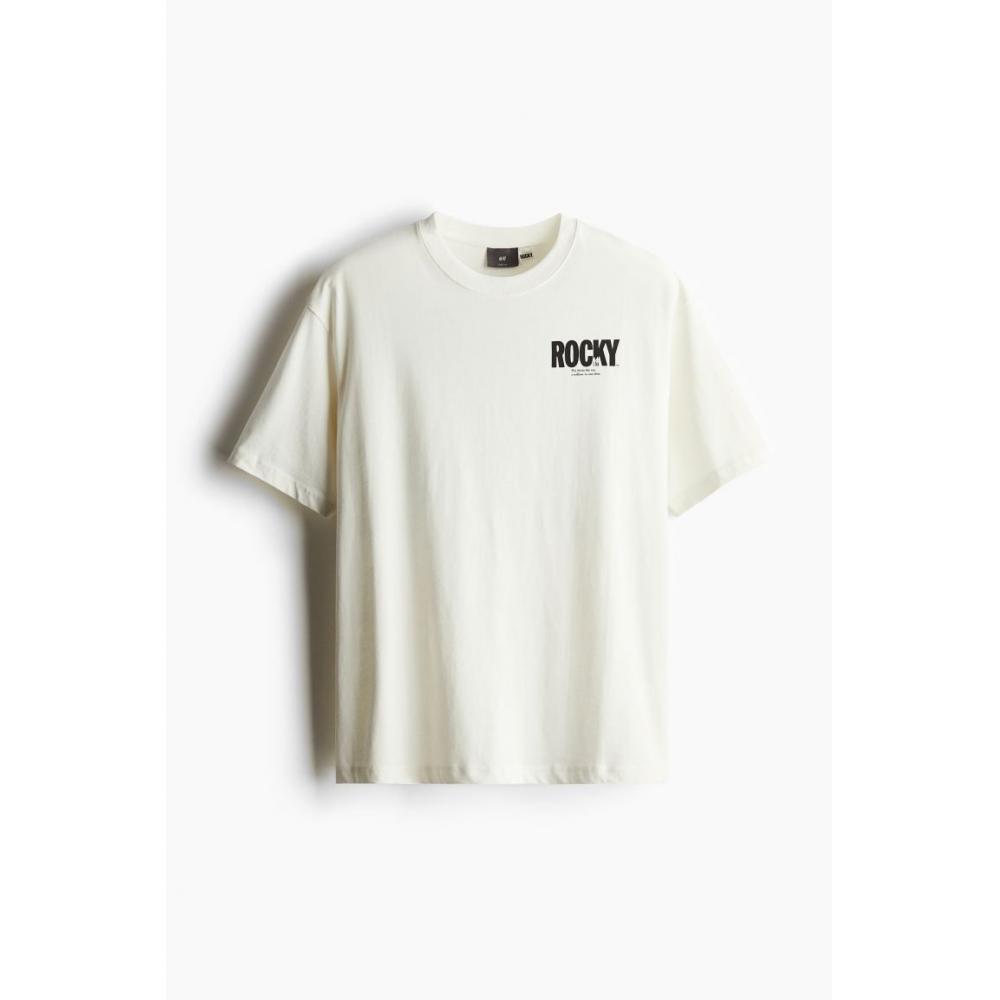 H M Loose FiT T sHirT wHiTe Rocky