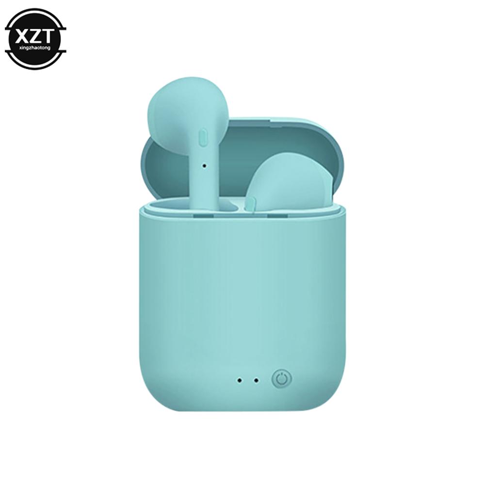 

Wireless Headphones for PK i7 i12 Bluetooth-compatible Earphones for TWS Mini 2 Matte Macaron Headset with Mic Charging Box синій