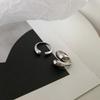 Water Shape Metal Opening Ring Elegant Index Finger Rings Simple Stainless Steel Ring  Women