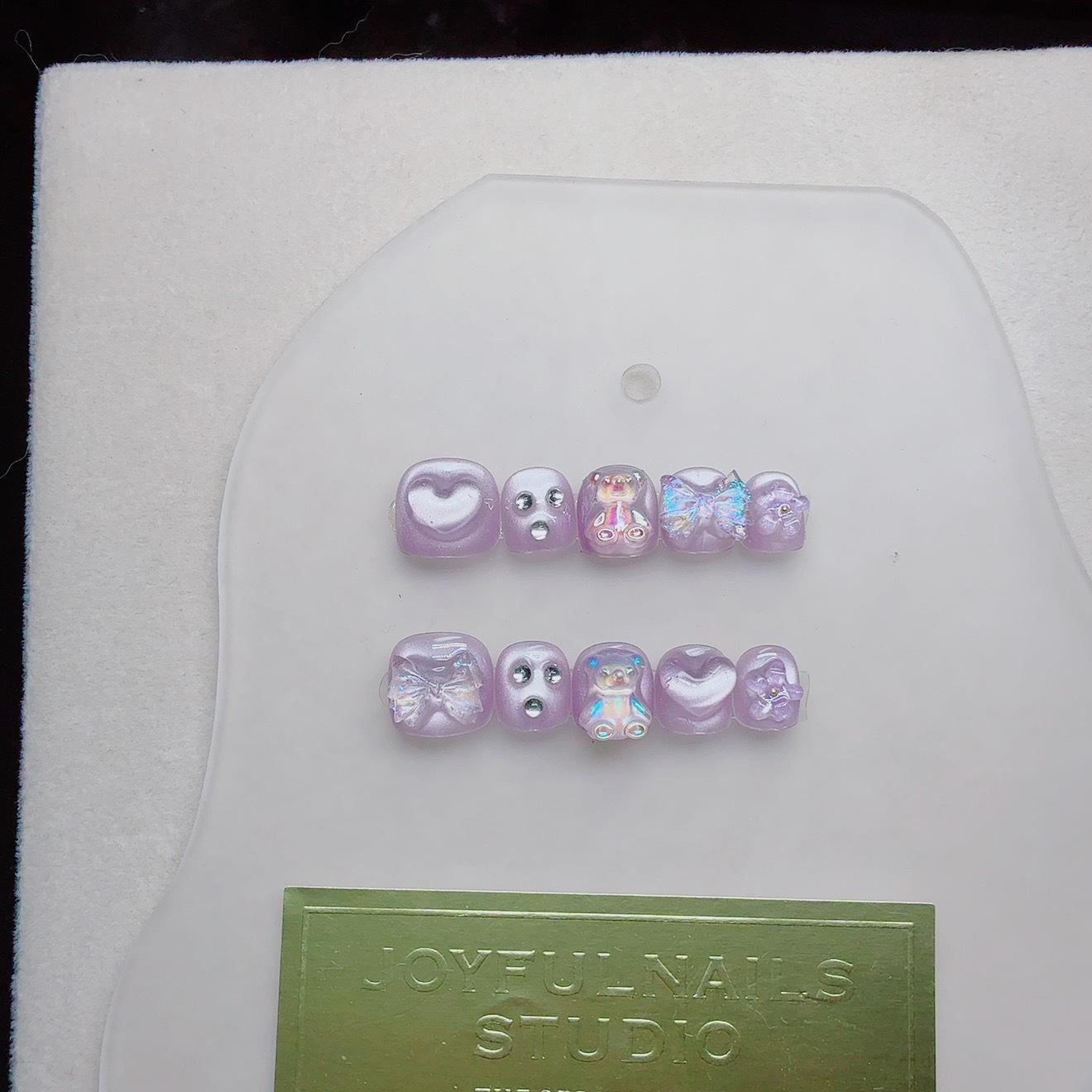 Aurora Mocha Diamond Cute Handmade Children s Nails 2025 Style