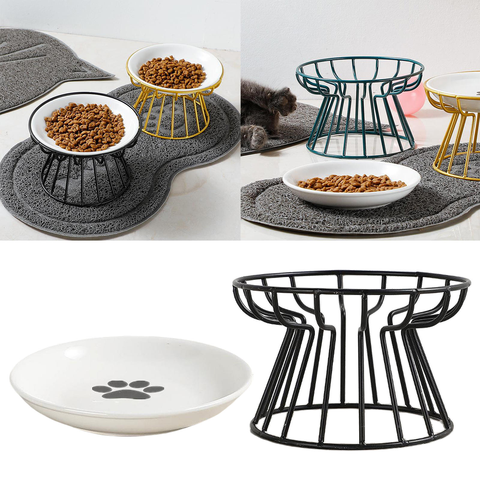 

Керамическая приподнятая миска для домашних животных, еда, вода и лакомства для кошек и собак