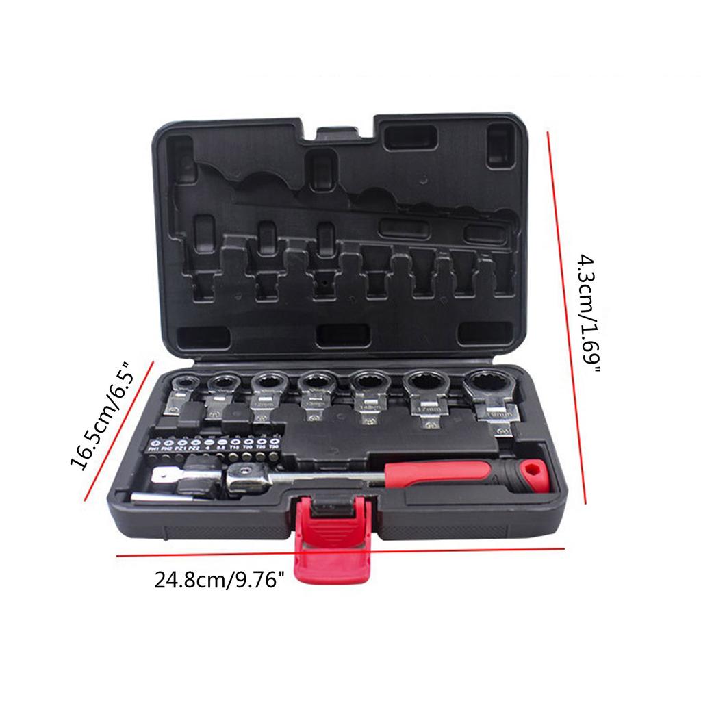 72 Teeths Socket Wrench Ratchet Screw driver Handle For Factory Repair Quick-Release Spanners with Non-Slip Handle