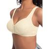 Women's Bra Wire-Free Front Closure Solid Color Full Coverage 3D Cups More Considerate for Middle-Aged And Elderly Individual Underwear