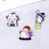 Süßer Pinguin Cartoon Metallbrosche für Kleidung, Taschen und Accessoires
