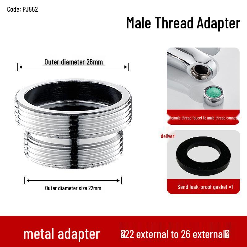 Faucet Aerator Water Purifier Adapter, 4-point To M22 Fine Thread Connector