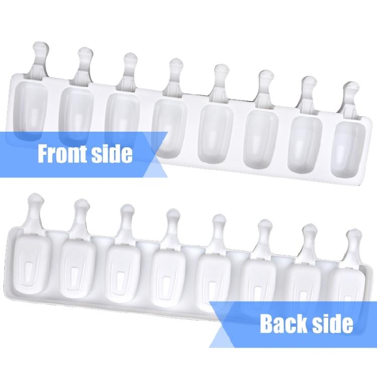 2 Pack Efficient Silicone Ice Creams Trays Professional Ellipse Shape Nontoxic Easy Removal Feature