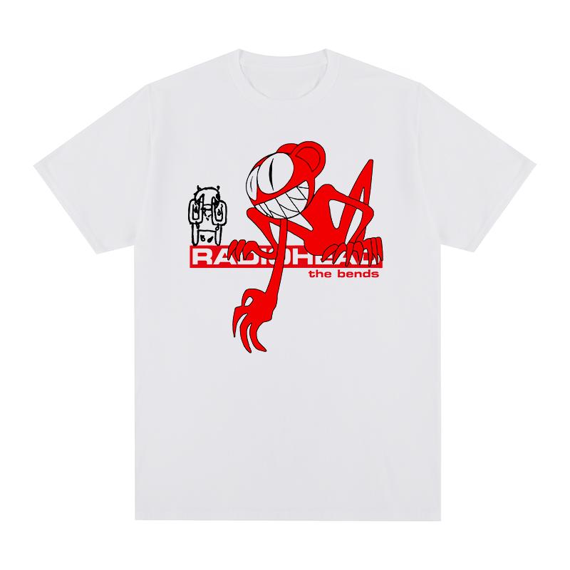 Radiohead Vintage Tshirt Rock Band Camisetas Ok Computer Breathable Cotton Unisex T Shirt New Tee Tshirt Unisex Tops S