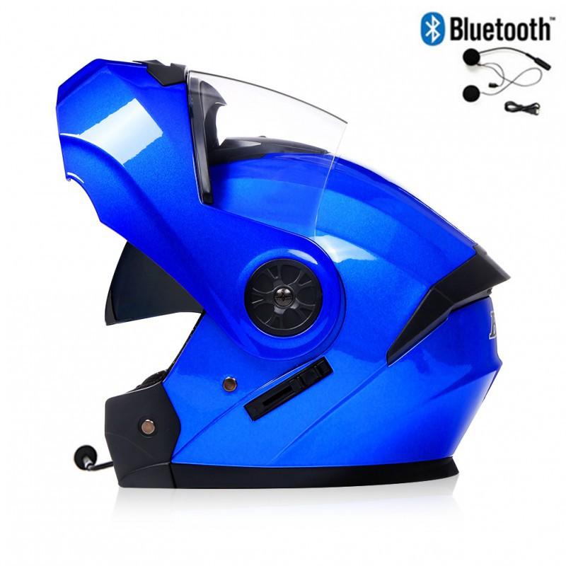 BLD Electric Bicycle Helmet Motorcycle Full Double Lens Exposed Universal Riding All Seasons