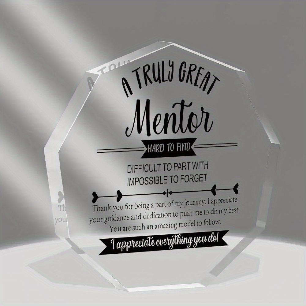 

Acrylic for mentor Appreciation Plaque - Vintage-Inspired Thank You Keepsake for Teachers, Coaches, Counselors, Supervisors - No Electricity Needed 10*10cm