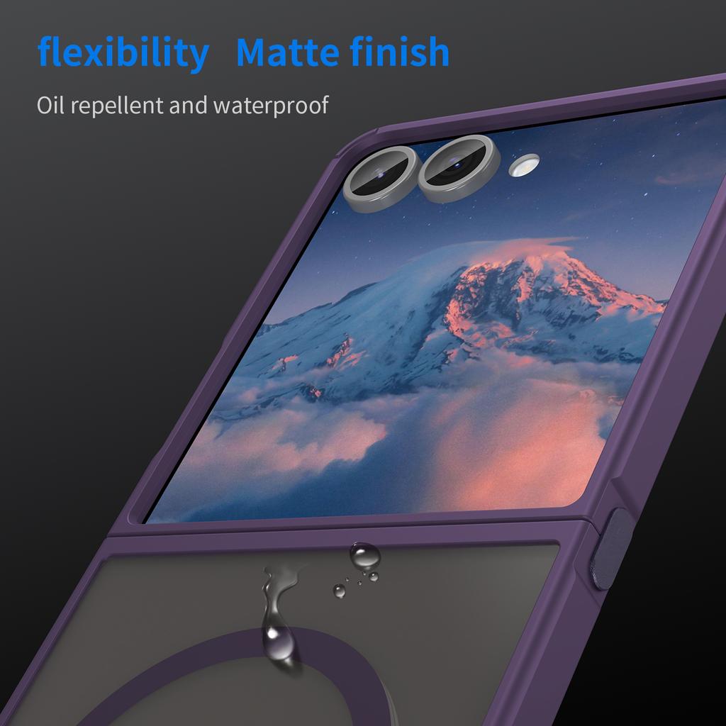 Samsung Galaxy Z Flip 7 Phone Case,Magnetic Shockproof Phone Case,Bumper Hybrid Cover for Samsung Galaxy Z Flip 7