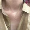 2025 Elegante Zirkonia Wassertropfen Halskette für Damen: Einfache, luxuriöse, vielseitige Schlüsselbein-Kette