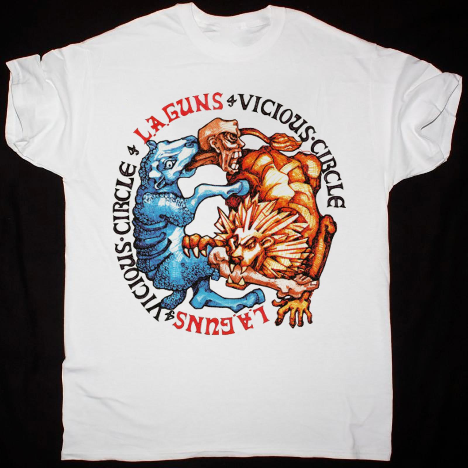Vicious Circle LA Guns Shirt Short Sleeve White Unisex Size S-5XL EM0317 XXXXL